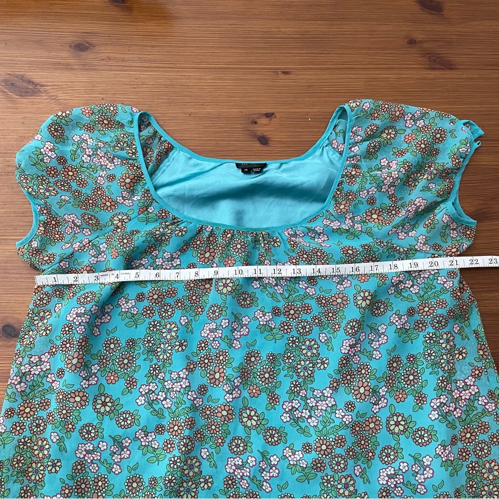 Nicole by Nicole Miller Retro Inspired Floral Top - Size 14 - Picture 6 of 10